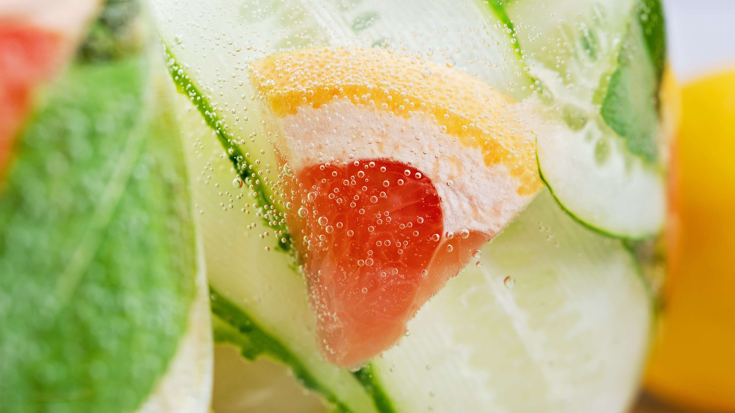 grapefruit cucumber mix in drink